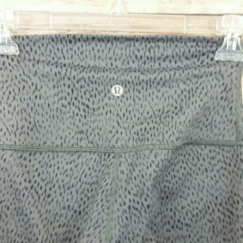 Lululemon Wunder Under Crop II Full-On Luon (Roll Down) Dottie Dash Slate Black - Picture 15 of 15